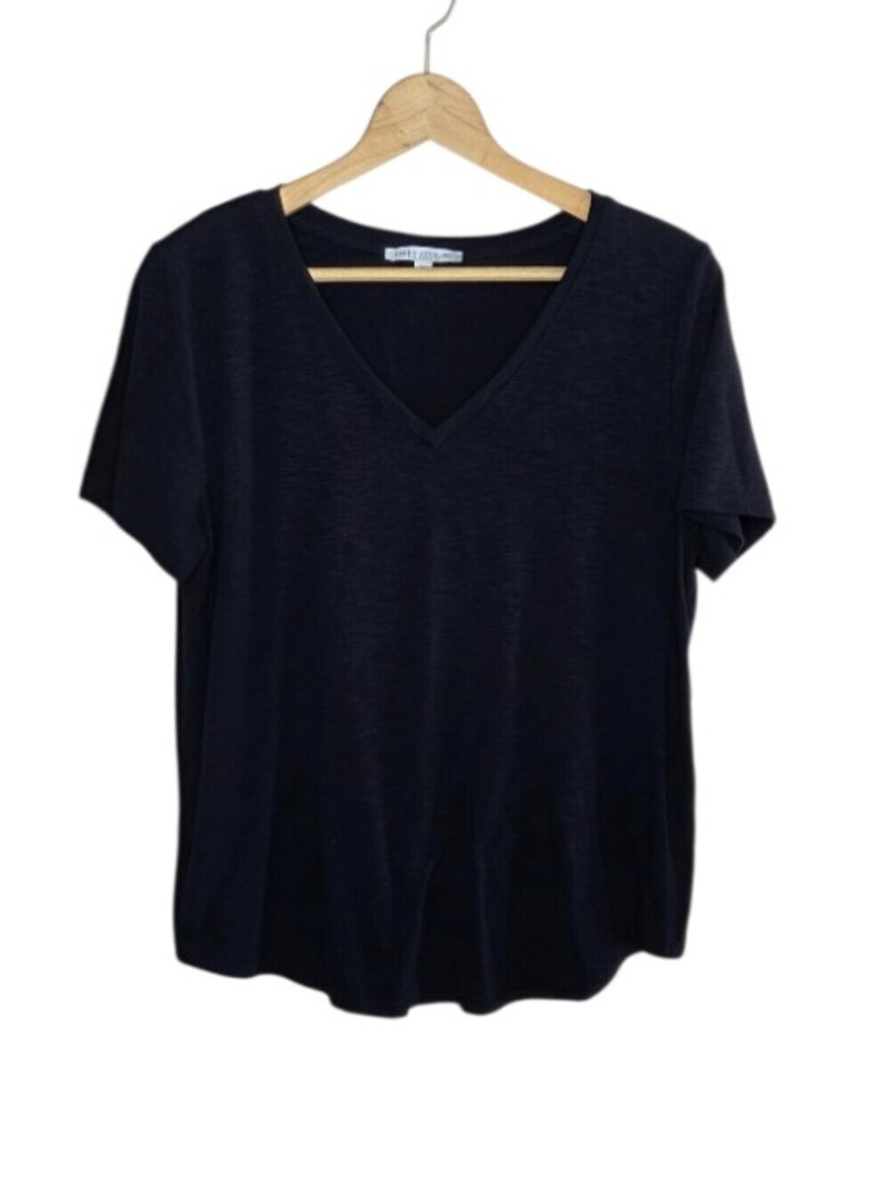 Green Envelope Black V-neck Short Sleeve Tee Size XL